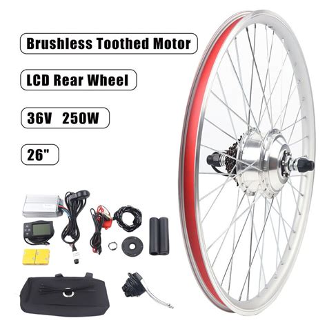 2628 Electric Bicycle E Bike Conversion Kit Rear Wheel Hub Motor Lcd