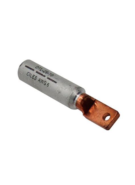 Terminal tubular bimetálico para ponchar 50A 6 AWG Ciles