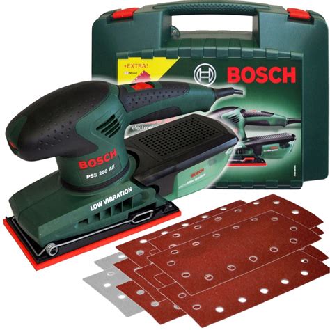 SZLIFIERKA OSCYLACYJNA PSS 250AE BOSCH 30 PAPIERÓW WALIZKA