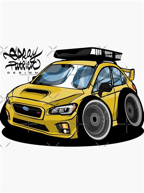 Subie Wrx Sti Cute Edition Sticker For Sale By Spraypatrick Redbubble