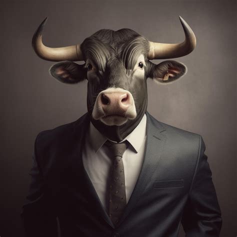 Premium Photo | A man in a suit and a bull mask