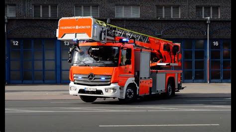 Neue DLK Doppel ELW Doppel RTW Feuerwehr Münster Wache 1 YouTube