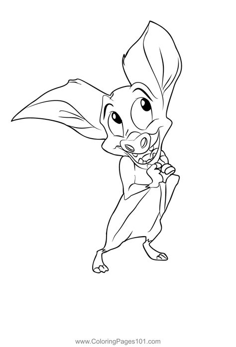 Bartok Coloring Page for Kids - Free Anastasia Printable Coloring Pages Online for Kids ...