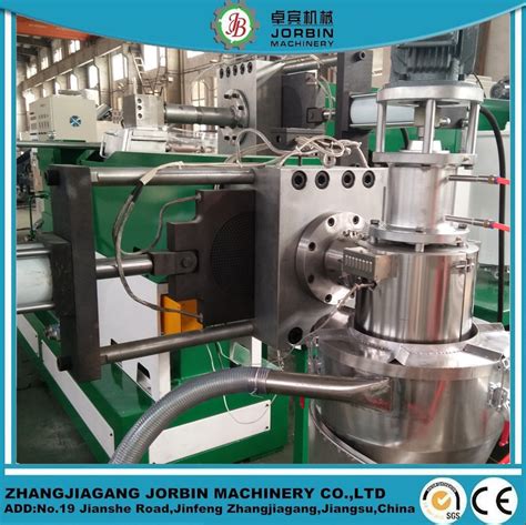 Hdpe Ldpe Pp Pvc Abs Eva Film Two Step Extruder Plastic Pelletizing