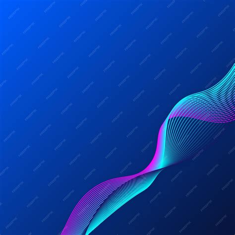 Premium Vector Blue Line Art Background Gradient Design With