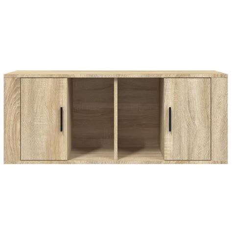 YOSOO Têtes et pieds de litMeuble TV Chêne sonoma 100x35x40 cm Bois d