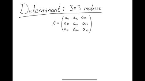 Matriser Determinanten Til En X Matrise Basert P Rad Youtube