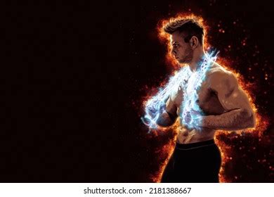 Muscular Man Naked Torso Holding Electric Stock Photo Shutterstock