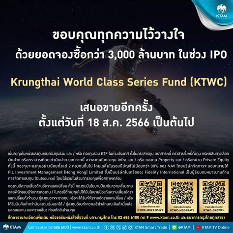 Krungthai Asset Management ขอบคณทใหความไววางใจดวยยอดจองซอกวา