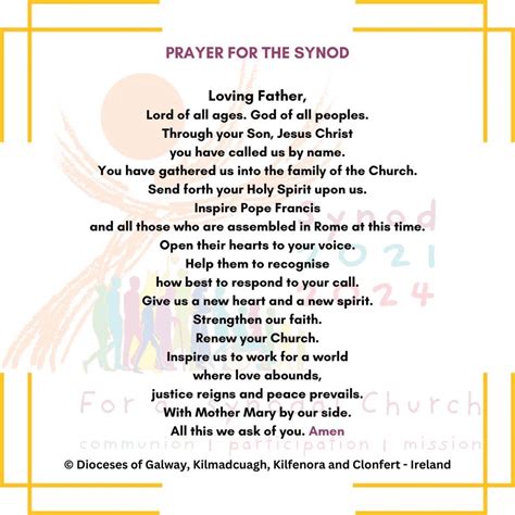 Prayer For The Synod Ballinderreen Kinvara Parishes