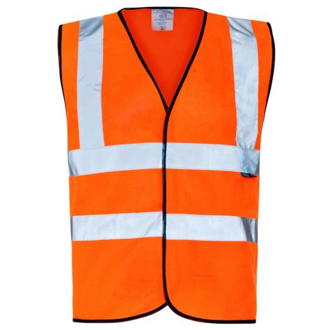 Printed Orange Hi Vis Vest Custom Embroidery