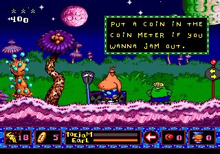 Screenshot Of ToeJam Earl In Panic On Funkotron Genesis 1993