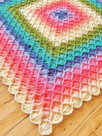 Pastel Bavarian Afghan Crochet Pattern Rawcraft