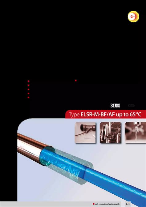 Eltherm ELSR M BF AF Heat Trace Cable Spec Sheet PDF