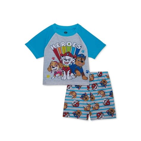 Paw Patrol Toddler Boys Polyester Short Sleeve Top And Shorts Pajamas 2