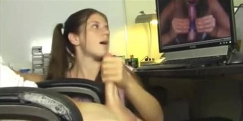 Hot Blonde Girl Gives Her Man A Handjob And Makes Him Cum Tnaflix