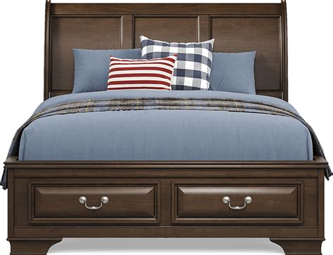 Mill Valley Jr 5 Pc Cherry Dark Wood Full Bedroom Set With Nightstand