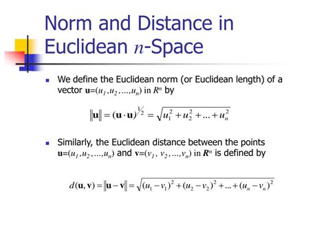 Ppt Chapter 4 Euclidean Vector Spaces Powerpoint Presentation Free