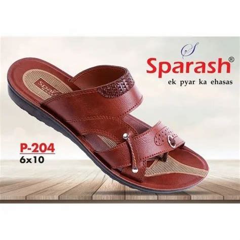 Daily Wear Mens Brown Sparash Pu Slipper Size X At Rs Pair In