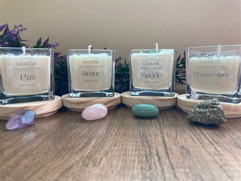 Kit 4 Velas Decorativas Aromáticas Cristais Elo7