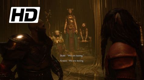 Kratos and Freya meet The Norns God of War Ragnarök YouTube