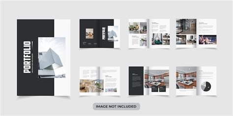 Architektur Und Innenarchitektur Portfolio Layout Design Druckfertige