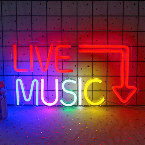 Wanxing Live Music Led Neon Light Signs Usb Power For Bedroom Home