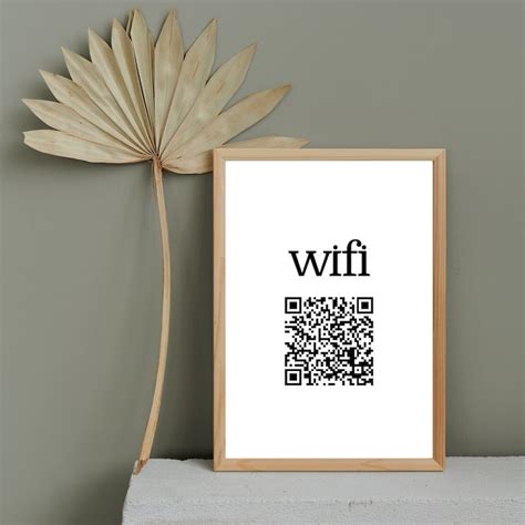 Printable Wifi Qr Code Sign Custom A3 A4 A5 12x12 Airbnb Etsy