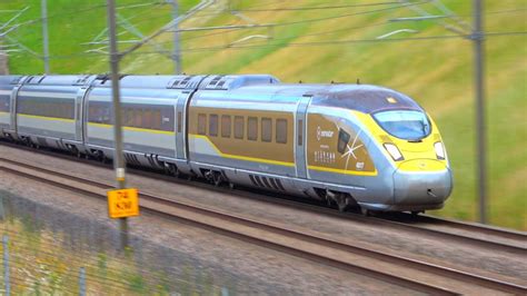 Eurostar E320 In Golden Olympic Livery Passing Through Sandway Tunnel