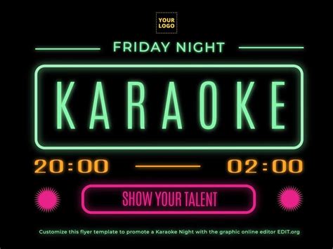 Editable Flyer Templates To Promote Karaoke Nights