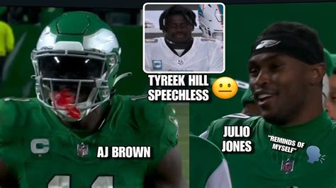 Julio Jones In Awe With Aj Browns Performance Against Dolphins