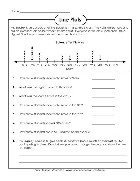 line plot worksheets 6