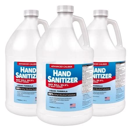 Premium Liquid Hand Sanitizer 1 Gallon Refill 80 Alcohol