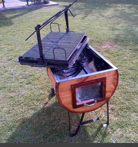 Asador Ata D Barril Aceroinox Cabritero Parrilla Nivel Altur Mercadolibre