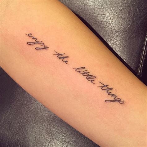 Enjoy the little things. Romeo Lacoste. | Tattoo quotes, Bad tattoos