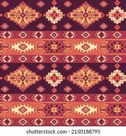 Native American Traditional Fabric Wallpaper Vintage Stock Vector