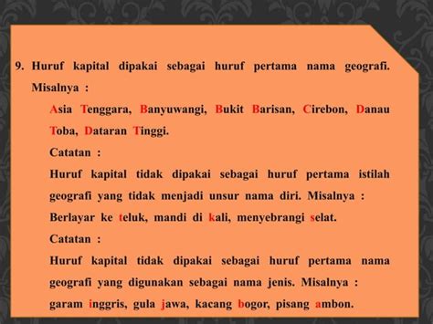 Bahasa Indonesia Penggunaan Huruf Kapital Dan Miring Ppt