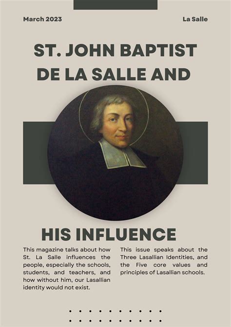 ST JOHN BAPTIST DE LA SALLE AND HIS INFLUENCE By Lelaina Fernando Issuu