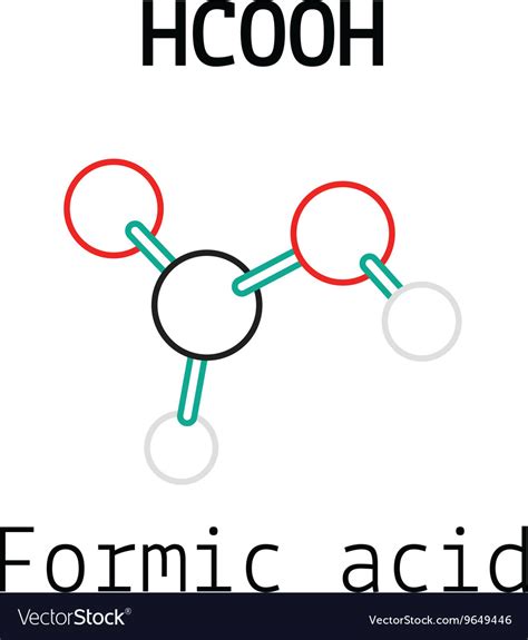 Hcooh Formic Acid Molecule Royalty Free Vector Image