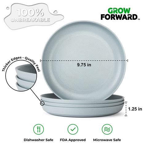 Buy Grow Forward Premium Wheat Straw Dinnerware Sets 8 Piece