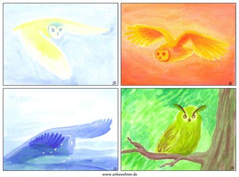 Elemental Owls By Ankewehner On Deviantart