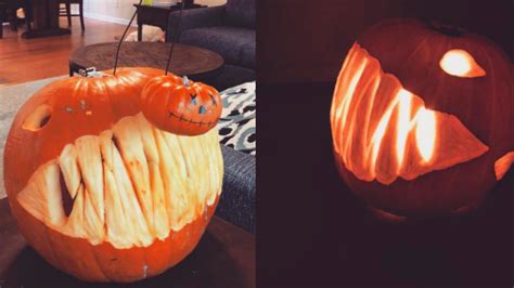 Creepy anglerfish jack-o'-lantern takes pumpkin carving to a whole new ...