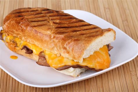 Roast Beef And Cheese Sandwich Stock Photo - Image of beef, melted ...