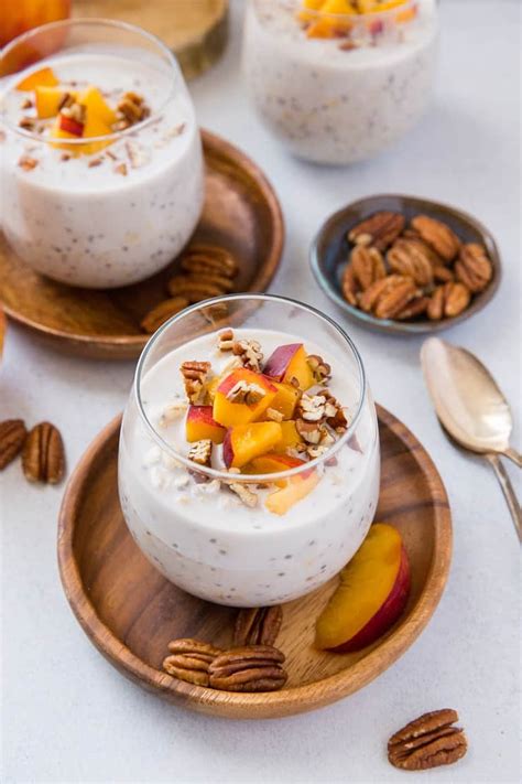 Peaches And Cream Overnight Oats The Roasted Root