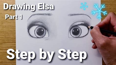 Drawing Elsas Eyes With One Pencil Step By Step Frozen 2 Youtube