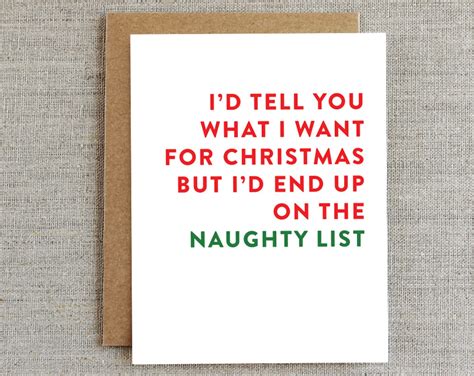 Funny Christmas Card Naughty Christmas Card Christmas Card Etsy