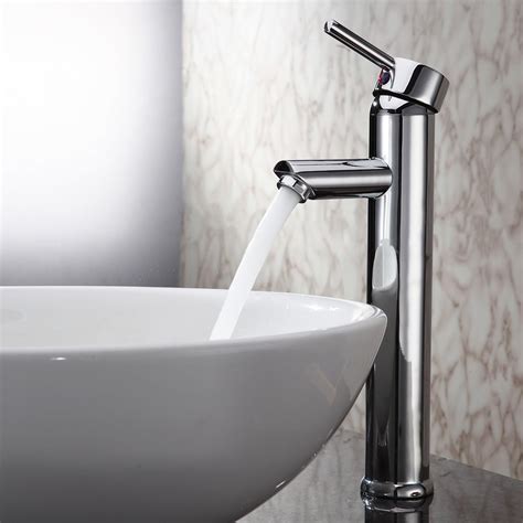 Sprinkle® Single Handle Contemporary Bathroom Lavatory Vanity Vessel Sink Faucet Chrome Tall