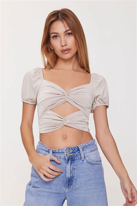 Twisted Cutout Crop Top