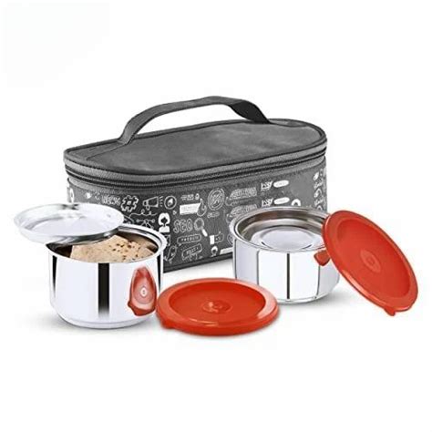 Pigeon Nutri Fresh Stainless Steel Insulated Tiffin Box Pack of 2