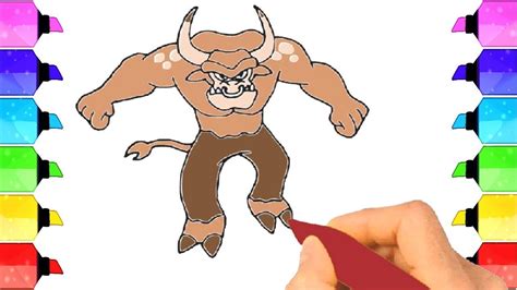 How to draw a minotaur step-by-step by mark bergin - YouTube